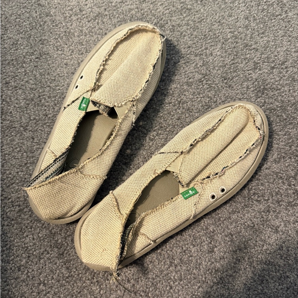 Beige Casual Slip-On Shoes